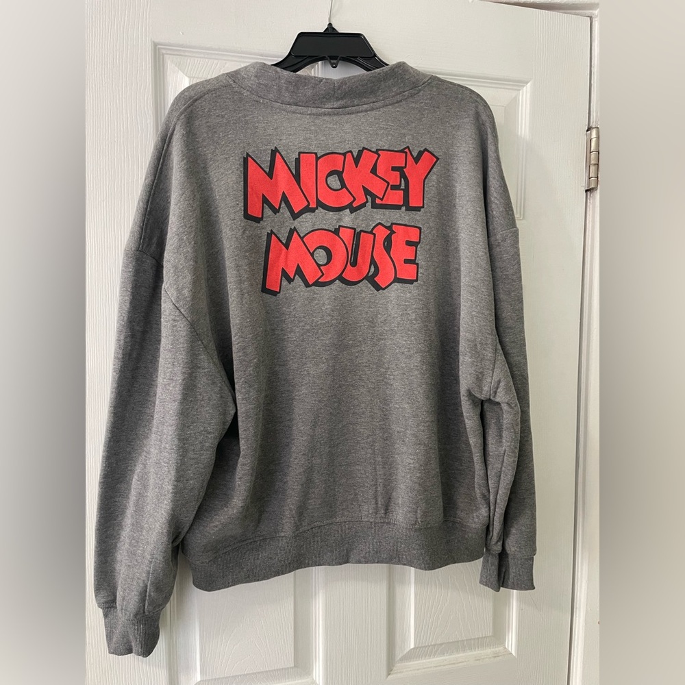 Mickey Mouse Disney Gray Cardigan with Character Design - Picture 2 of 3